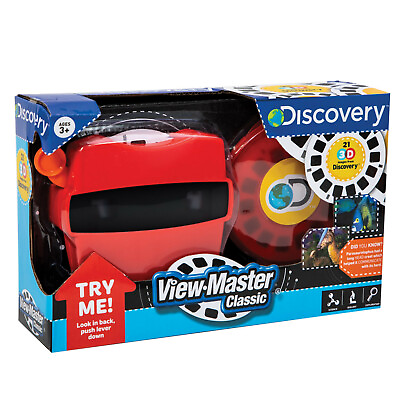 #ad 3D VIEW MASTER DISCOVERY KIDS Dinosaurs Marine Animals Viewmaster Viewer Box Set