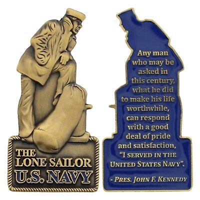 #ad NAVY THE LONE SAILOR 1.75quot; CHALLENGE COIN