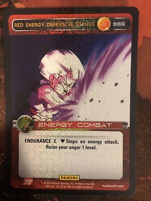 #ad DBZ Panini FOIL Red Energy Defensive Stance Starter #69 Set 1 NM