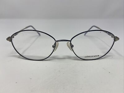 #ad Cote D’Azur Alexis 3 53 17 135 Blue Metal Full Rim Eyeglasses Frame LV36