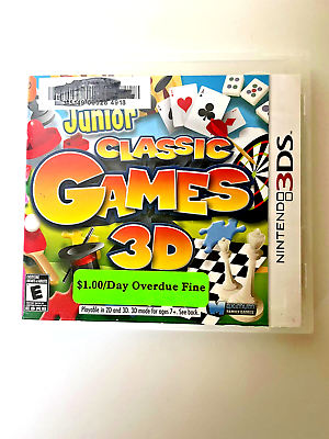 #ad Junior Classic Games 3D Nintendo 3DS TESTED w Case amp; Manual