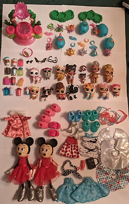 GIRL SMALL TOYS Lot of Mixed Collectibles LOL Minnie Hatchimals
