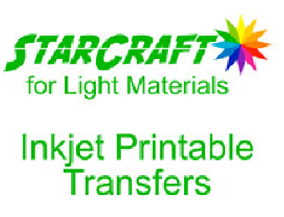 StarCraft Inkjet Printable HTV Transfer 8.5quot;x11quot; Sheet White Light Materials