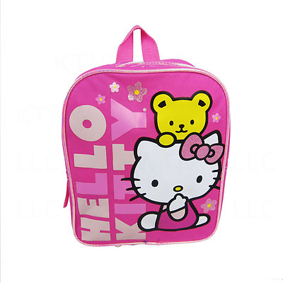 #ad New Sanrio Hello Kitty Pink Flowers Yellow Bear Kids Backpack School Supplies