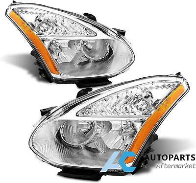 #ad For 2008 2013 Nissan Rogue Headlights Assembly Headlamps Halogen Left Right