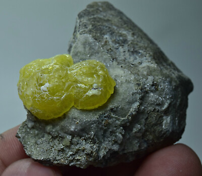 #ad 46 Gram Rare Superb Quality Top Yellow Colour Brucite Crystal Specimen