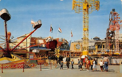 #ad Long Beach Octopus Ride Laff in the Dark Small Double Ferris Wheel 3 Sailors #x27;58