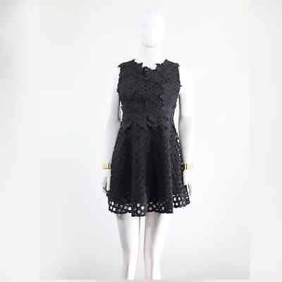 #ad Gorgeous Black Lace Fit amp; Flare Dress Floral Detail Elegant Style