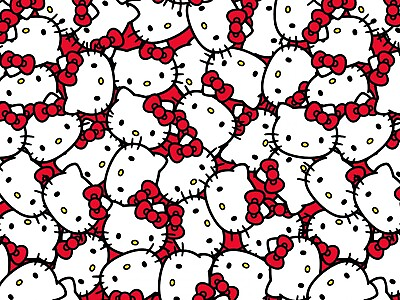 Hello Kitty Heads 100% Cotton Fabric