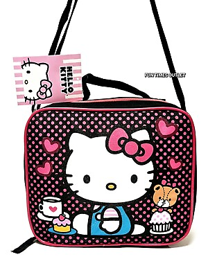 #ad Sanrio Hello Kitty School Lunch Bag Insulated Snack Tote Tiny Chum Lunchbox New