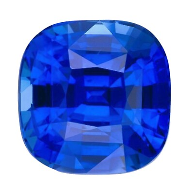 #ad Natural Blue Sapphire Cushion Cut Loose Gemstone 7mm VVS Loose Gemstone 1.32 Cts