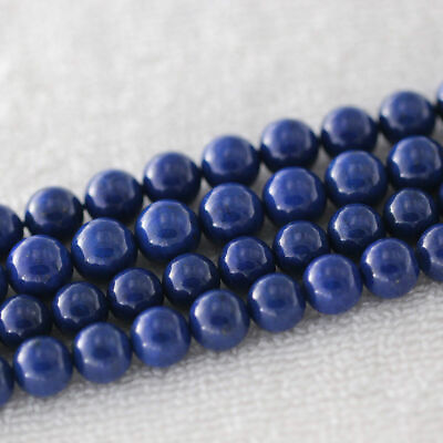 #ad 4 Strands 8mm Egyptian Blue Lazuli Lapis Round Gemstones Loose Beads 15quot; AAA