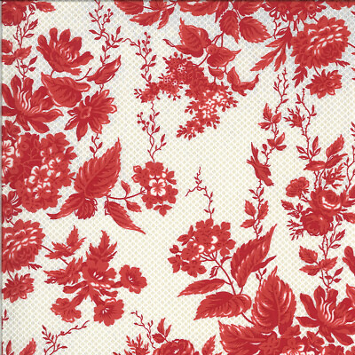 #ad Roselyn Floral Taupe Red by Minick amp; Simpson for Moda Half Yard 14910 14