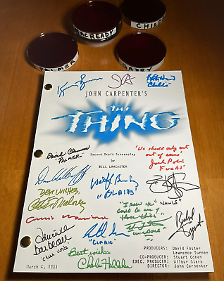 The Thing Script Cast Signed Autograph Reprints 123 Pages Kurt Russell
