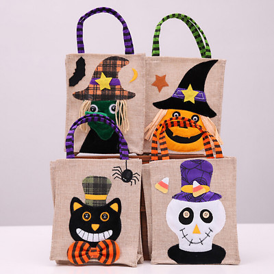 Halloween Pumpkin Handbag Witch Skull Candy Bag Child Kids Holiday Party Decor