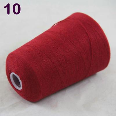 #ad Sale 100g Cone Soft 100% Cashmere Hand Knitting Crochet Wrap Scarf Yarn Dark Red
