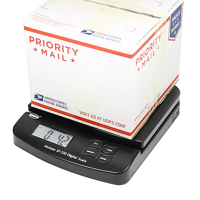 Horizon 66LB x 0.1oz Digital Postal Shipping Scale SF 550 V4 Desktop Scale Black
