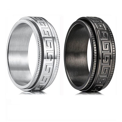 Men Women Titanium Stainless Steel Punk Rings Jewelry Party Band Gifts Size 7 13