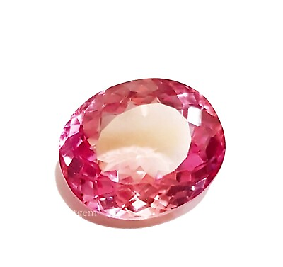 #ad 14.80 Ct Flawless Pink Morganite Loose Oval Gemstone Cut Madagascar Morganite