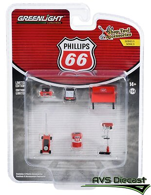 #ad #ad Greenlight Phillips 66 Shop Tool Accessories 1:64 Diecast