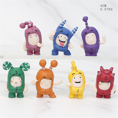 New 7PCS Oddbods Cartoon Game Doll Action Figure Gift Kids Toy Collection