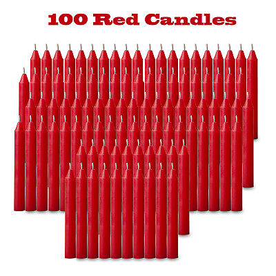 100 pc Bulk Red Christmas Tree Candles For ChimePyramidCarousel 4 x 1 2 inch