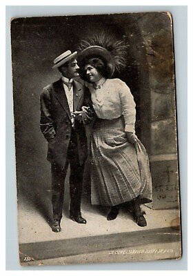 #ad #ad Vintage 1910 Funny Postcard Woman amp; Man at Church We were married for a kid