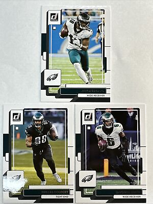 #ad Lot of 3 Philly Eagles Cards 2022 Panini Donruss Football Smith Goedert Reagor