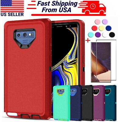 #ad Shockproof Case For Samsung Galaxy Note 10 10 Plus Heavy Duty Cover 3Pcs Glass