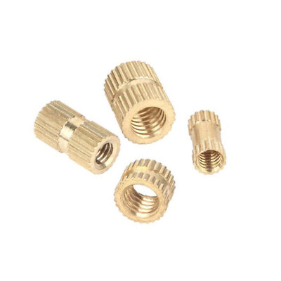 #ad M1.4 M1.6 M2 M2.5 M3 Brass Injection Molding Knurled Thread Insert Embedded Nut