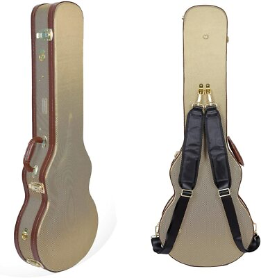 #ad Crossrock Les Paul Electric Guitar Case Canvas Semi vintage Style Arched Top