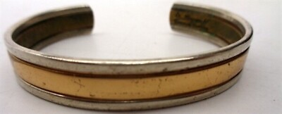 Sergio Lub California Copper amp; Silver Tone Cuff Bracelet