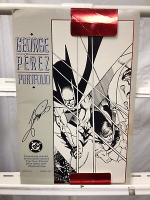 #ad George Perez Signed Portfolio W 10 Signed Prints RARE DC Comics Batman