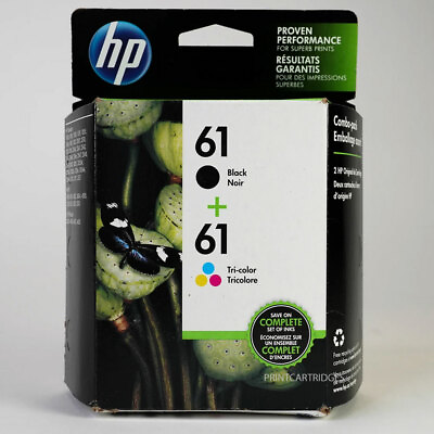 HP 61 Combo Black and Color Genuine Ink Cartridges