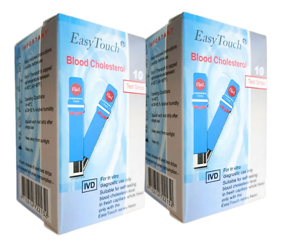 #ad Original New Easy Touch Test Strips For Cholesterol Level Check 10 Test Strips