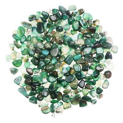#ad 0.68 lb Green Agate Stone Tumbled Stones Gemstone Natural Crystal Quartz for ...
