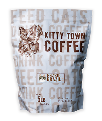Kitty Town Coffee: Drink Coffee Feed Cats Fezzik Blend 5LB or 20LB