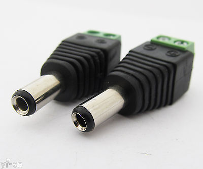 #ad 1pc 5.5x2.5mm 2.5mm CCTV DC Power Male Plug Terminal Screw Connector Free Solder
