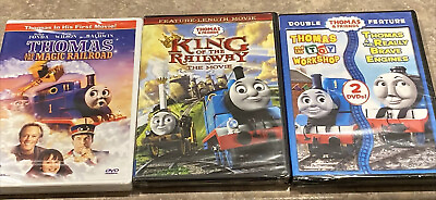 #ad Lot of 3 Brand New Thomas The Train DVD’s King Of The Railway Magic RailRoad