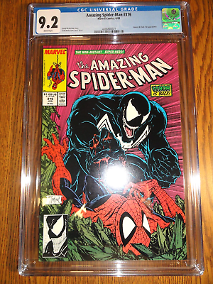 #ad Amazing Spider man #316 Venom Cover Key CGC 9.2 Todd McFarlane 1st Print Marvel