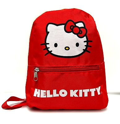 #ad Hello Kitty Sanrio Red 10.5in Backpack Adjustable Straps Zipper Pocket NWT NEW