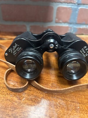 Vintage Hialeah Binoculars 8X30 Field 7.5 Color Corrected Japan Black