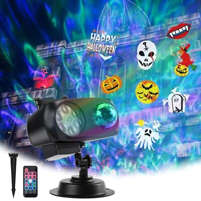 #ad Halloween Christmas Projector Lights Outdoor 8 Patterns Projection 8 Themes