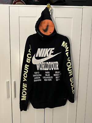 #ad Vintage Mens Hoodie NIKE MEN SPORTSWEAR PULLOVER FRENCH Size XL