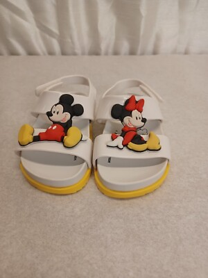 #ad mini melissa size 7 Disney Minnie And Mickey sandals