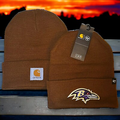 #ad #ad Baltimore Ravens NFL Carhartt #x27;47 Beanie Adult Unisex Winter Knit Hat Cap NWT