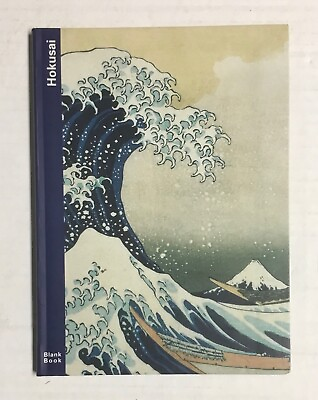 #ad Hokusai Wave Journal Notebook Blank Pages 6”W x 8”L SC Very Good con