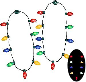 #ad Christmas Light Up Necklace for Party Decoration Christmas Tree Ornament 2PCS
