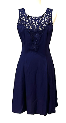 #ad Scott McClintock Women#x27;s Evening Dress Purple Embroidered Side Zipper Size 10
