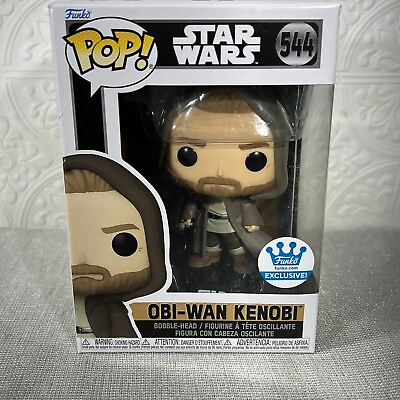 #ad Funko Pop Beige Star Wars Obi Wan Kenobi Exclusive 544 Booble Head Vinyl Figure